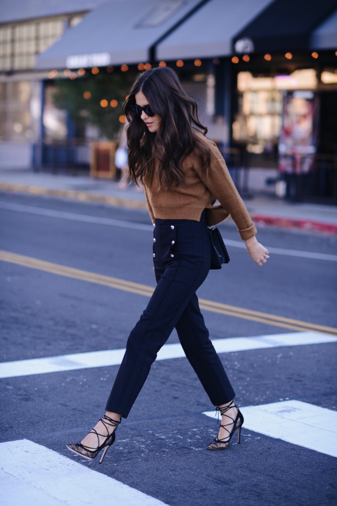 Cropped Sweater with Military Pants - Blank Itinerary