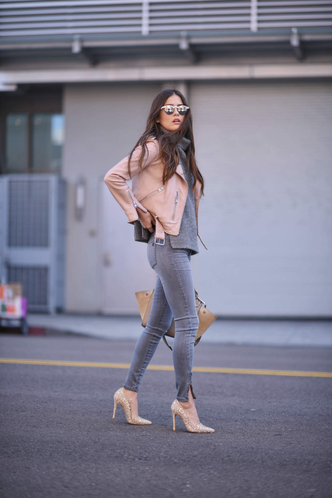 Blush Leather Jacket