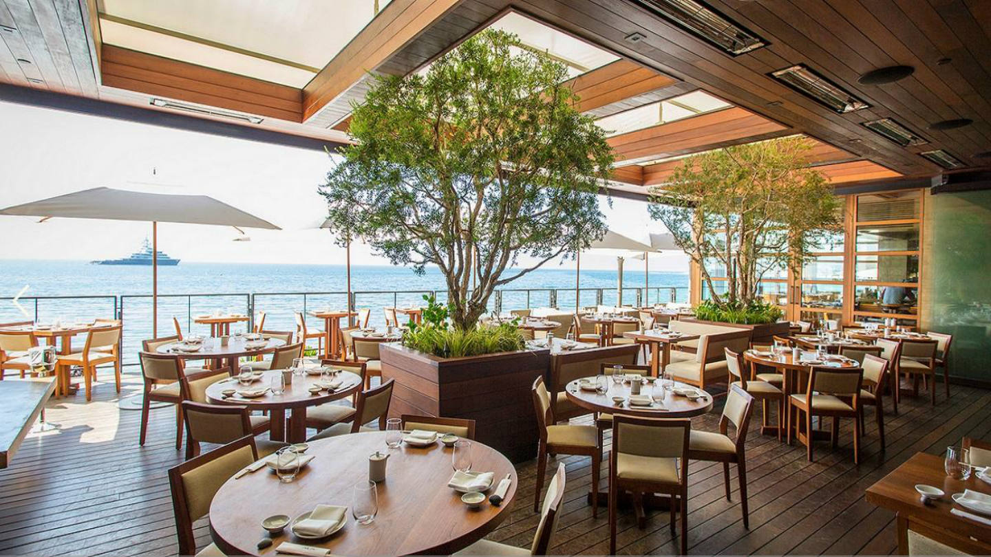 Nobu Malinu restaurant with ocean in the background