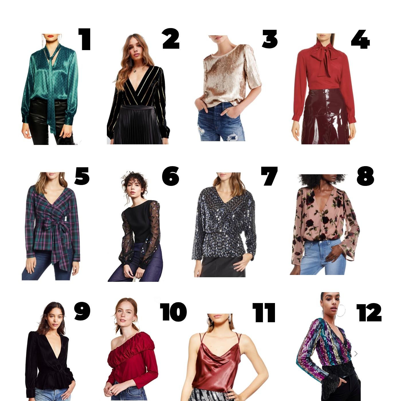 pecado chasquido Simplificar 12 Holiday Tops You Can Wear With Jeans - Blank Itinerary